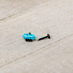 16G 5/16 Blue Turquoise Black Claw Obelisk Labret Monroe Tragus