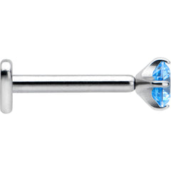 16G 5/16 Blue CZ ASTM F-136 Implant Grade Titanium Threadless Heart End Labret