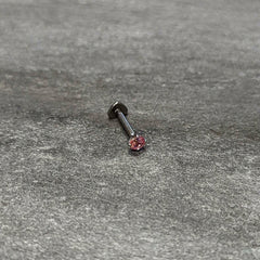 16G 5/16 Pink CZ ASTM F-136 Implant Grade Titanium Threadless Heart End Labret