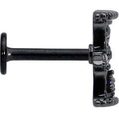 16G 5/16 Purple Gem Black Gothic Hourglass Labret Monroe Tragus