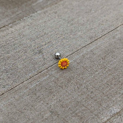 16G 1/4 Happy Sunflower Cartilage Tragus Earring