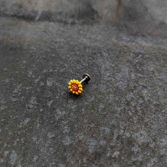 16G 5/16 Happy Sunflower Yellow Labret Monroe Tragus