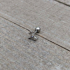 16G 1/4 Aurora Gem Ornate Dragonfly Cartilage Tragus Earring