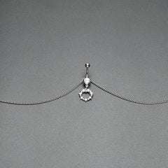 Clear Gem Wreath of Glam Dangle Belly Ring Belly Chain
