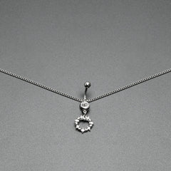 Clear Gem Wreath of Glam Dangle Belly Ring Belly Chain