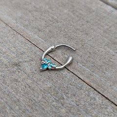 16G 5/16 Blue Gem Bee Glamour Cartilage Clicker