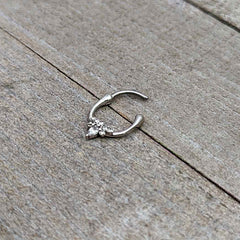 16G 5/16 Clear Gem Bee Glamour Cartilage Clicker