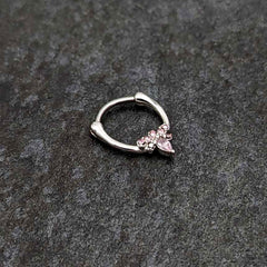 16G 5/16 Pink Gem Bee Glamour Cartilage Clicker
