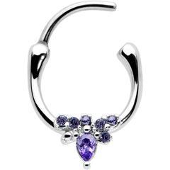 16G 5/16 Purple Gem Bee Glamour Cartilage Clicker