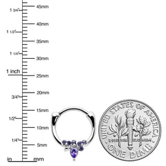 16G 5/16 Purple Gem Bee Glamour Cartilage Clicker