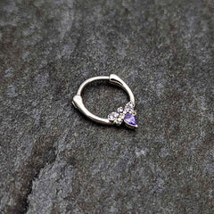 16G 5/16 Purple Gem Bee Glamour Cartilage Clicker