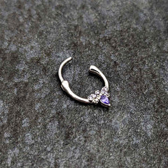 16G 5/16 Purple Gem Bee Glamour Cartilage Clicker