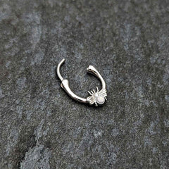 16G 5/16 White Faux Opal Ultra Fly Cartilage Clicker