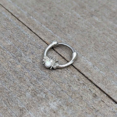 16G 5/16 White Faux Opal Ultra Fly Cartilage Clicker