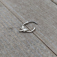 16G 5/16 Clear Gem Simple Style Dragonfly Cartilage Clicker