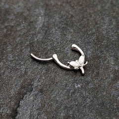 16G 5/16 White Faux Opal Simple Style Dragonfly Cartilage Clicker