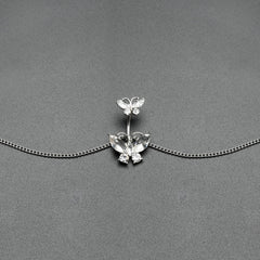Clear Gem Butterfly Beauties Double Mount Belly Ring Belly Chain