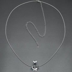 Clear Gem Butterfly Beauties Double Mount Belly Ring Belly Chain