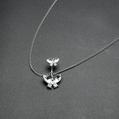 Clear Gem Butterfly Beauties Double Mount Belly Ring Belly Chain