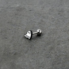 16G 1/4 White Ghost Glow in the Dark Cartilage Tragus Earring