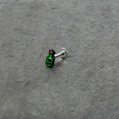 16G 5/16 Poison Green Bottle Glow in the Dark Labret Monroe Tragus