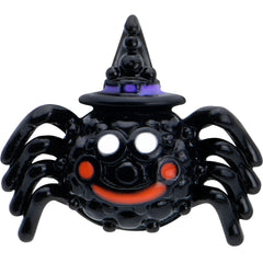 16G 1/4 Black Halloween Witchy Smiling Spider Cartilage Earring