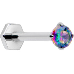 16G 5/16 Vitrail CZ Gem ASTM F-136 Implant Grade Titanium Hex End Labret Tragus