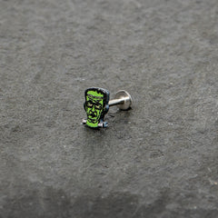 16G 5/16 Frankenstein Head Green Glow in the Dark Labret Tragus