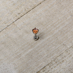 16G 5/16 Acorn Face Brown Autumn Cartilage Tragus Earring