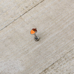 16G 5/16 Autumn Acorn Brown Orange Cartilage Tragus Earring