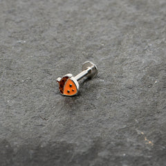 16G 5/16 Acorn Face Brown Autumn Labret Monroe Tragus