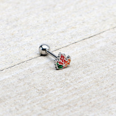 16G 5/16 Autumn Tricolor Maple Leaf Cartilage Tragus Earring