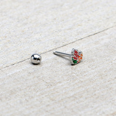 16G 5/16 Autumn Tricolor Maple Leaf Cartilage Tragus Earring