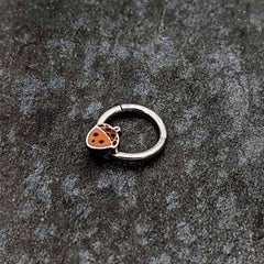 16G 5/16 Fall Acorn Face Brown Autumn Hinged Segment Ring