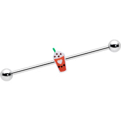 14G Sweet Pumpkin Frappe Thanksgiving Industrial Barbell 38mm