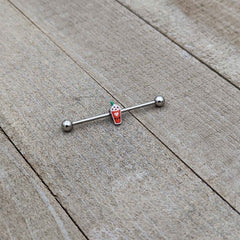 14G Sweet Pumpkin Frappe Thanksgiving Industrial Barbell 38mm