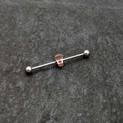 14G Sweet Pumpkin Latte Thanksgiving Industrial Barbell 38mm