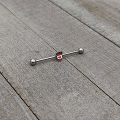 14G Sweet Pumpkin Latte Thanksgiving Industrial Barbell 38mm