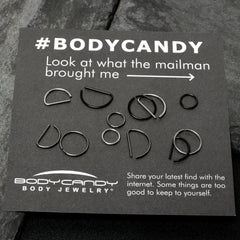 20G 12 Pack ASTM F-136 Implant Grade Titanium Nose Hoop D Shaped Septum Ring and Cartilage Ear Hoop Earring Set