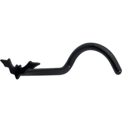 20G 1/4 Black Anodized Itty Bitty Bat Left Side Nose Screw