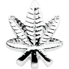 20G 1/4 Texture Pot Leaf L Shape Nose Ring