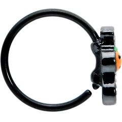 20G 5/16 Black Halloween Pumpkin Ghost Nose Hoop