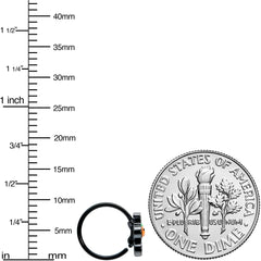 20G 5/16 Black Halloween Pumpkin Ghost Nose Hoop