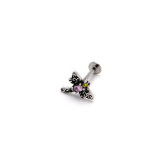 16G 5/16 Purple Yellow Gem Dragonfly Ornate Labret Monroe Tragus