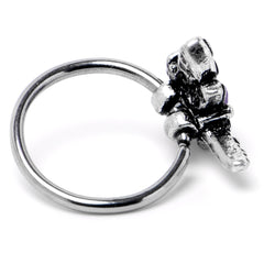 20G 5/16 Purple Yellow Gem Dragonfly Nose Hoop