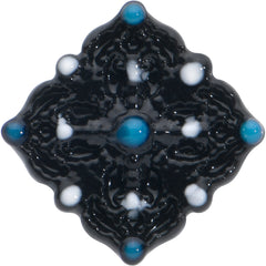 16G 5/16 Black Lacy Rhombus Blue Labret Monroe Tragus