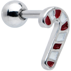 16G 1/4 Clear Gem Stocking Candy Cane Cartilage Earring Set of 3