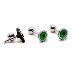 16G 1/4 Halloween Boo Eyes Cartilage Tragus Earring Curation Set of 3