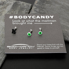 16G 1/4 Halloween Boo Eyes Cartilage Tragus Earring Curation Set of 3