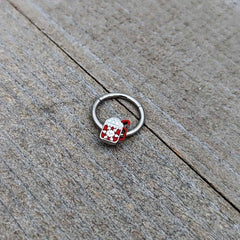 16G 3/8 Sweet Hot Cocoa Marshmallow Mug Hinged Segment Ring